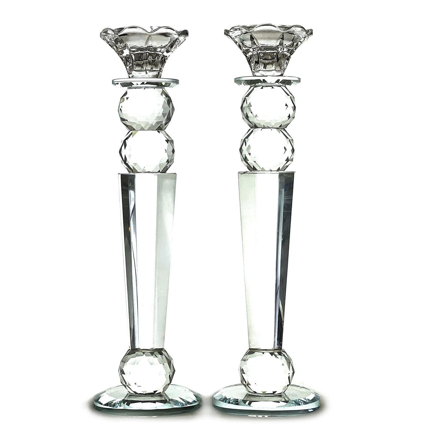 Allgala Single Crystal Glass Candlesticks