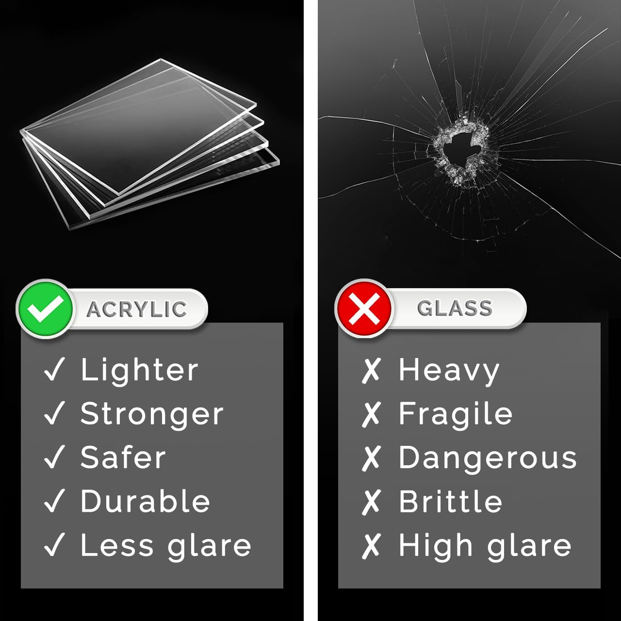 Marketing Holders 8" x 2" Name Plate Clear Desk Sign Holder Bottom Load Menu Pricing Deli Countertop Expo Event Sign Display Stand