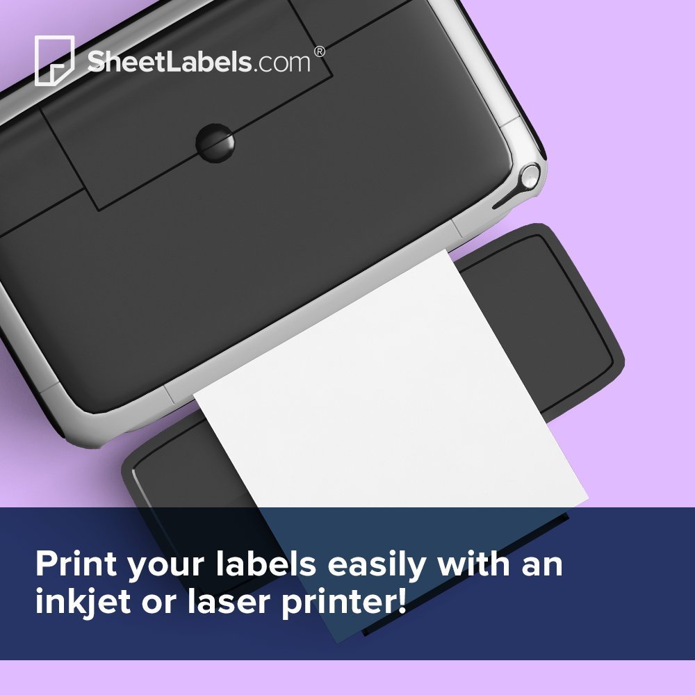 Shipping Labels from SheetLabels.com, 3-1/3" x 4", Laser or Inkjet Printable, Easy to Peel