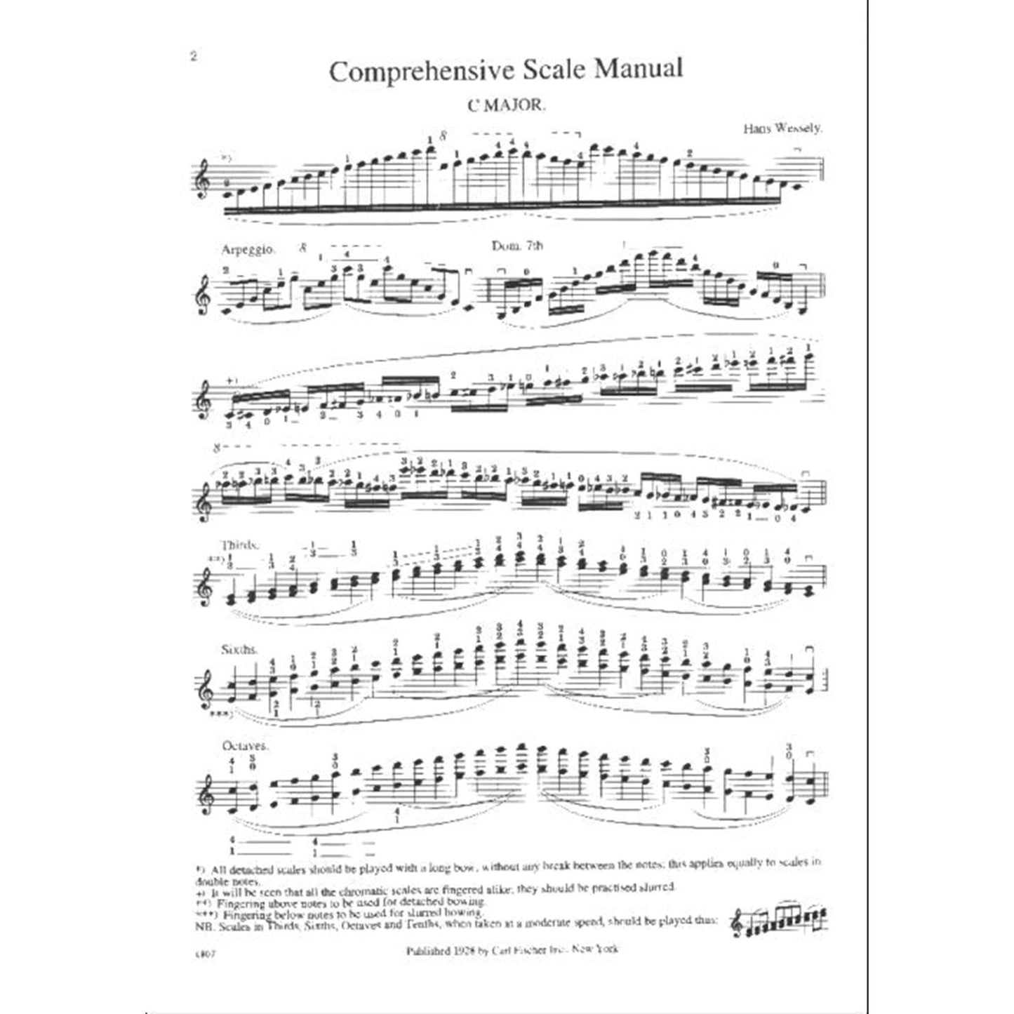 Carl Fischer Wessely Comprehensive Scale Manual for Violin