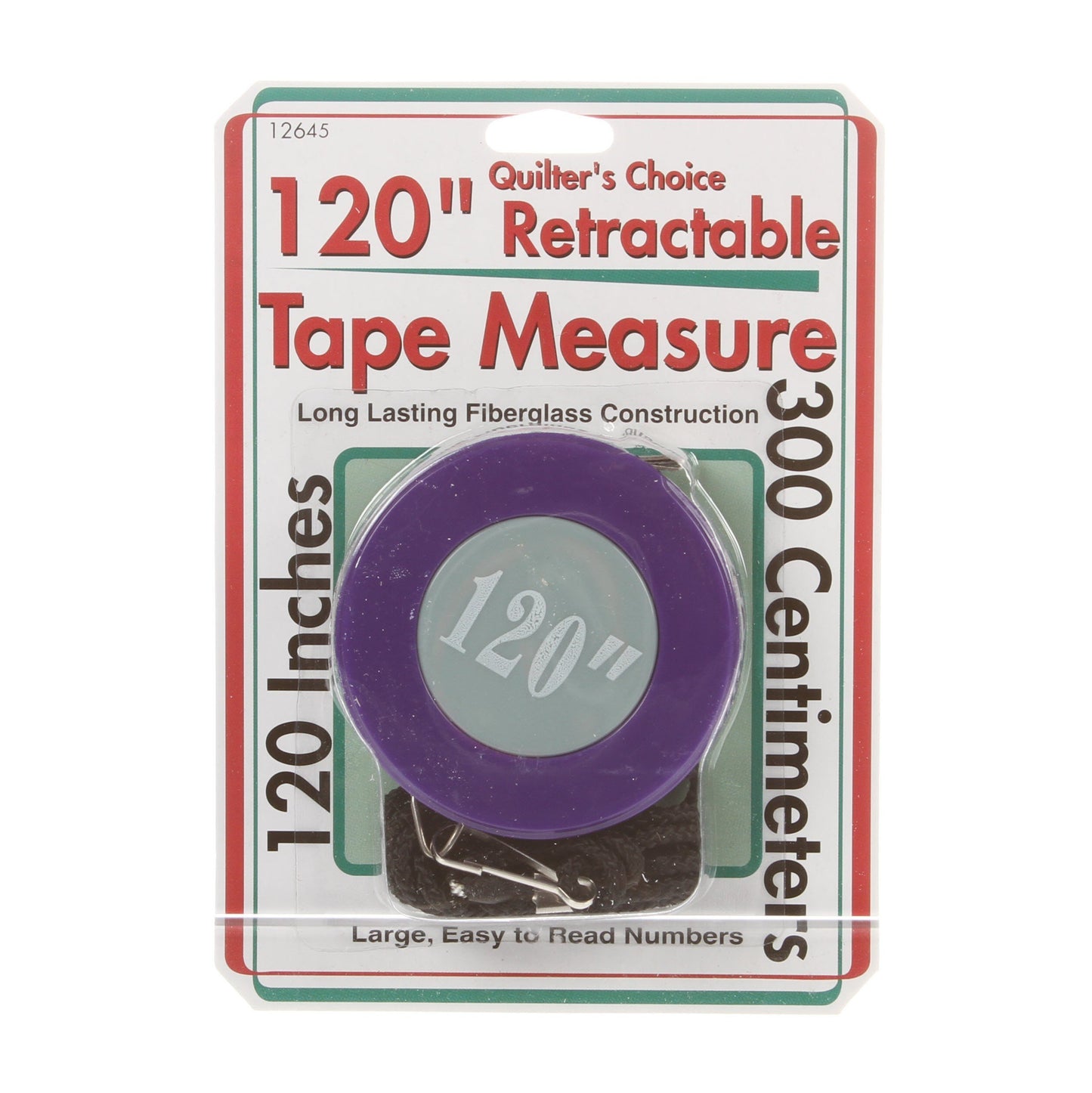 Sullivans Retractable, 120" Tape Measure, Purple