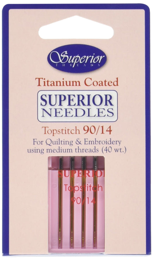 Superior Threads 1329014 5 Count Topstitch Machine Needle, 90/14"