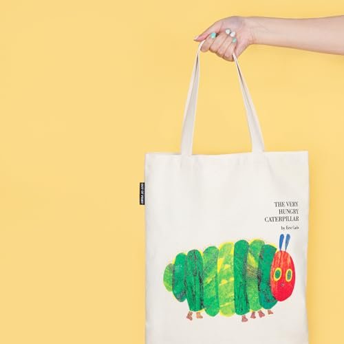 The Very Hungry Caterpillar Tote Bag with Inner Pocket - World of Eric Carle Gift for Book Lovers