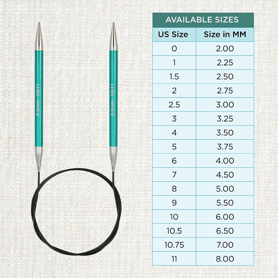 KnitPro Zing Fixed Circular Needles 16" (40cm)