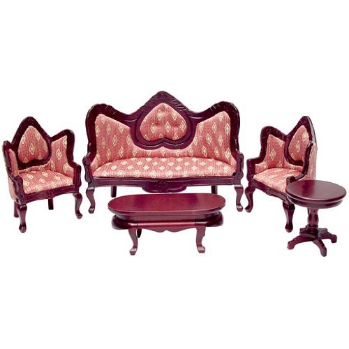 Aztec Imports, Inc. Dollhouse Miniature 5-Pc. Gothic Revival Living Room Set