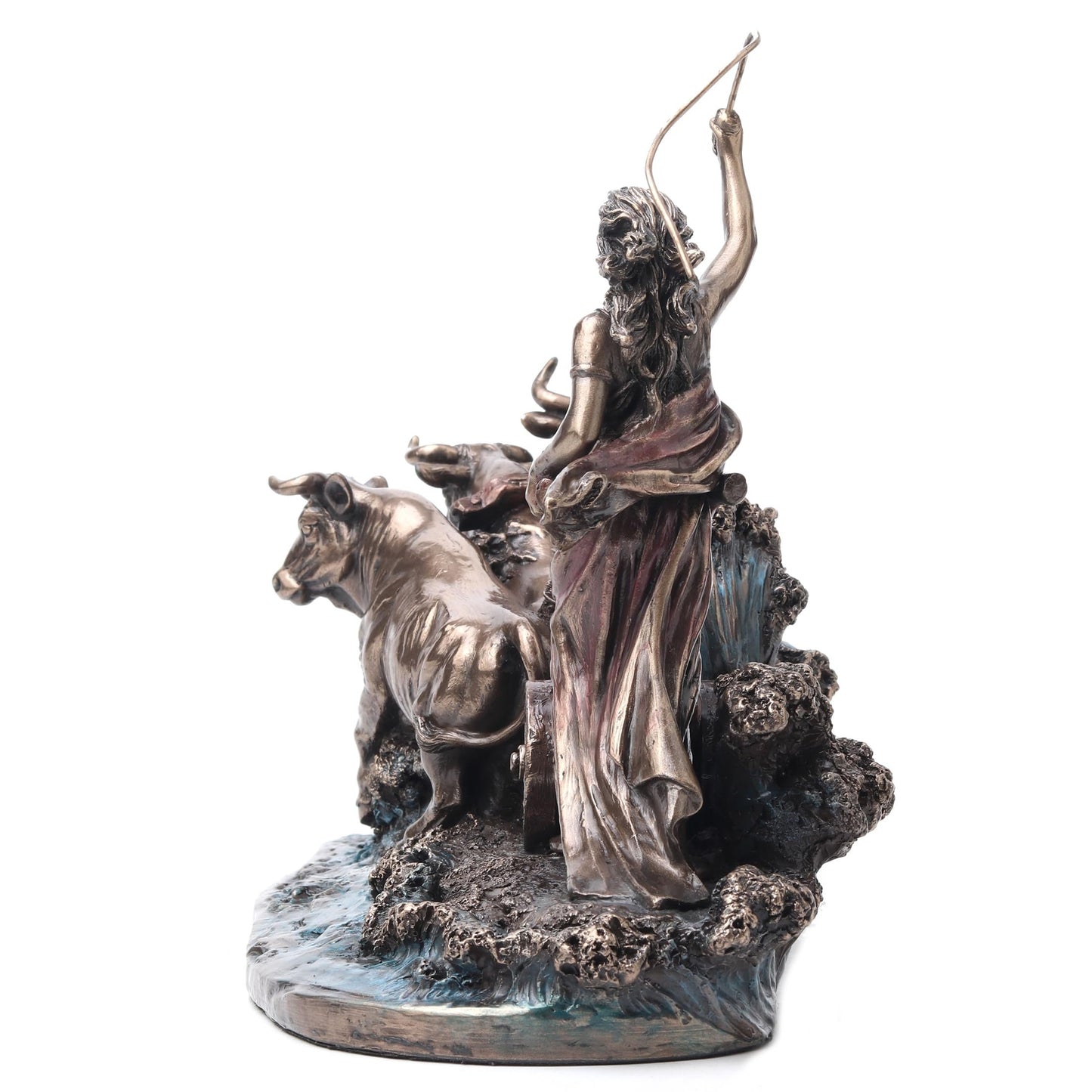 Veronese Design 7 1/2 Inch Gefjon Norse Goddess of Polowing Cold Cast Resin Bronze Finish Sculpture