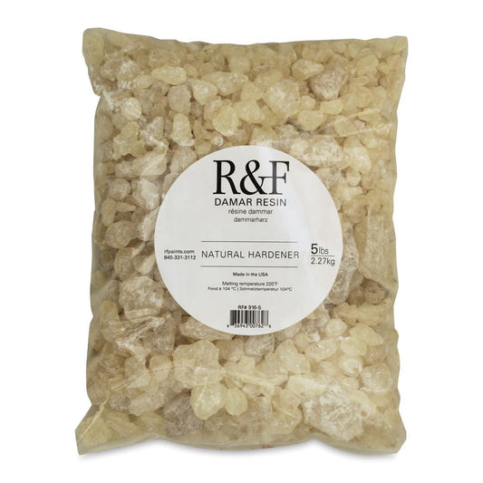 R&F Handmade Paints Encaustic Damar Resin Crystals, 5-Pound