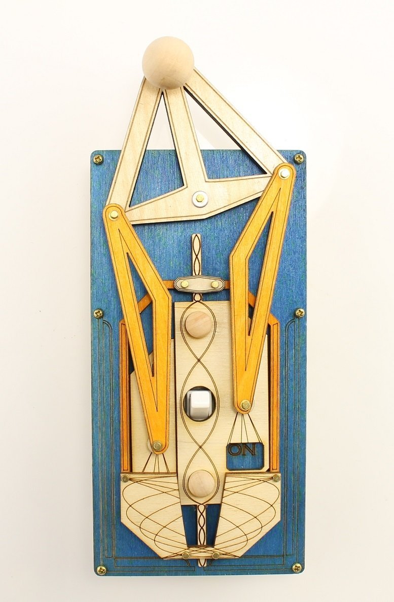 Green Tree Jewelry Light Rig Blue Wood Light Switch Plate