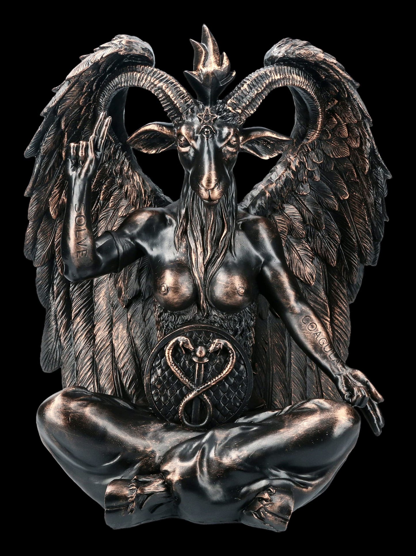 Pacific Giftware Large Seated Baphomet Lucifer Satanic Demon Goat of Mendes Pagan Statue 16 inches
