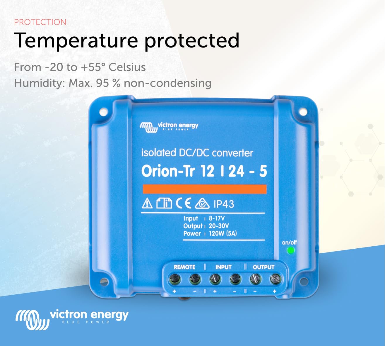 Victron Energy Orion-Tr DC to DC Converter - IP43 Protected - for Dual Battery Systems - Isolated