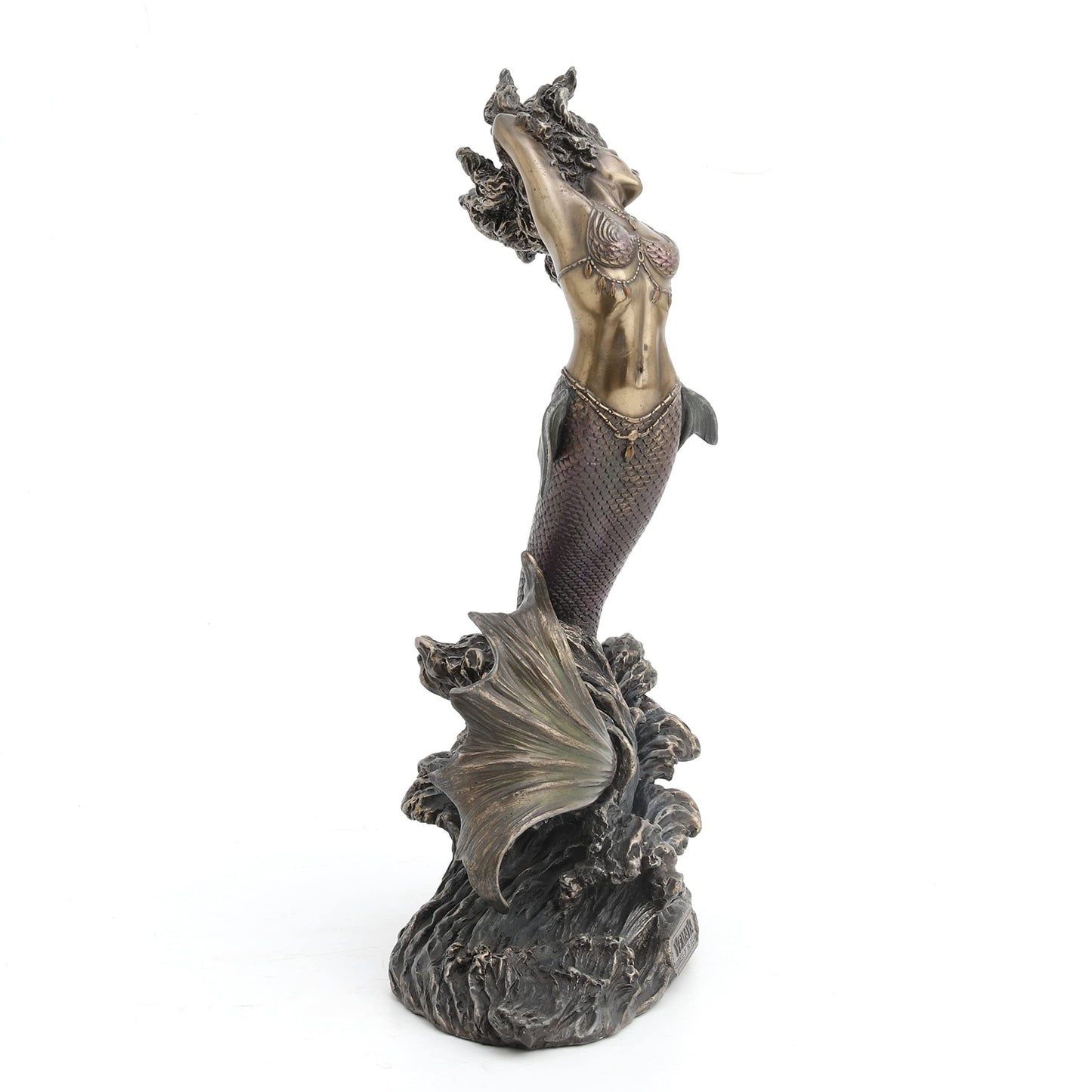 Yemaya Mother of All and Goddess of The Ocean Figurine Cold Cast Resin Bronze Finish