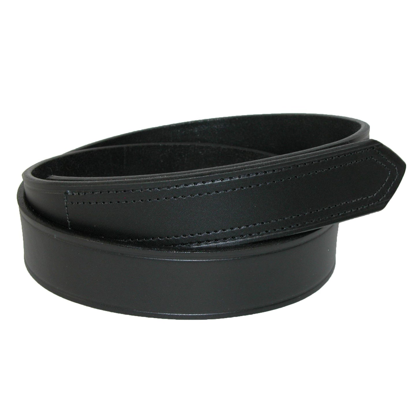 Boston Leather Mens Leather 1 3/8 inch hook and loop fasteners, No Scratch Work Belt | Black 42