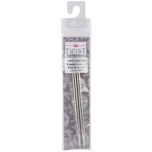 ChiaoGoo Needle Tips 5 inch (13cm) for Twist Red Lace Interchangeable Set Size US 9 (5.5mm) 7505-9