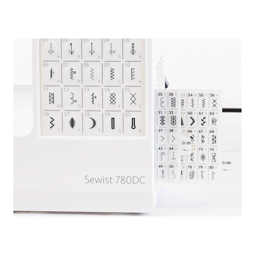 Janome Sewist 780DC Computerized Sewing Machine with 80 Built-In Stitches, 3 One-Step Buttonholes and Built-In Needle Threader