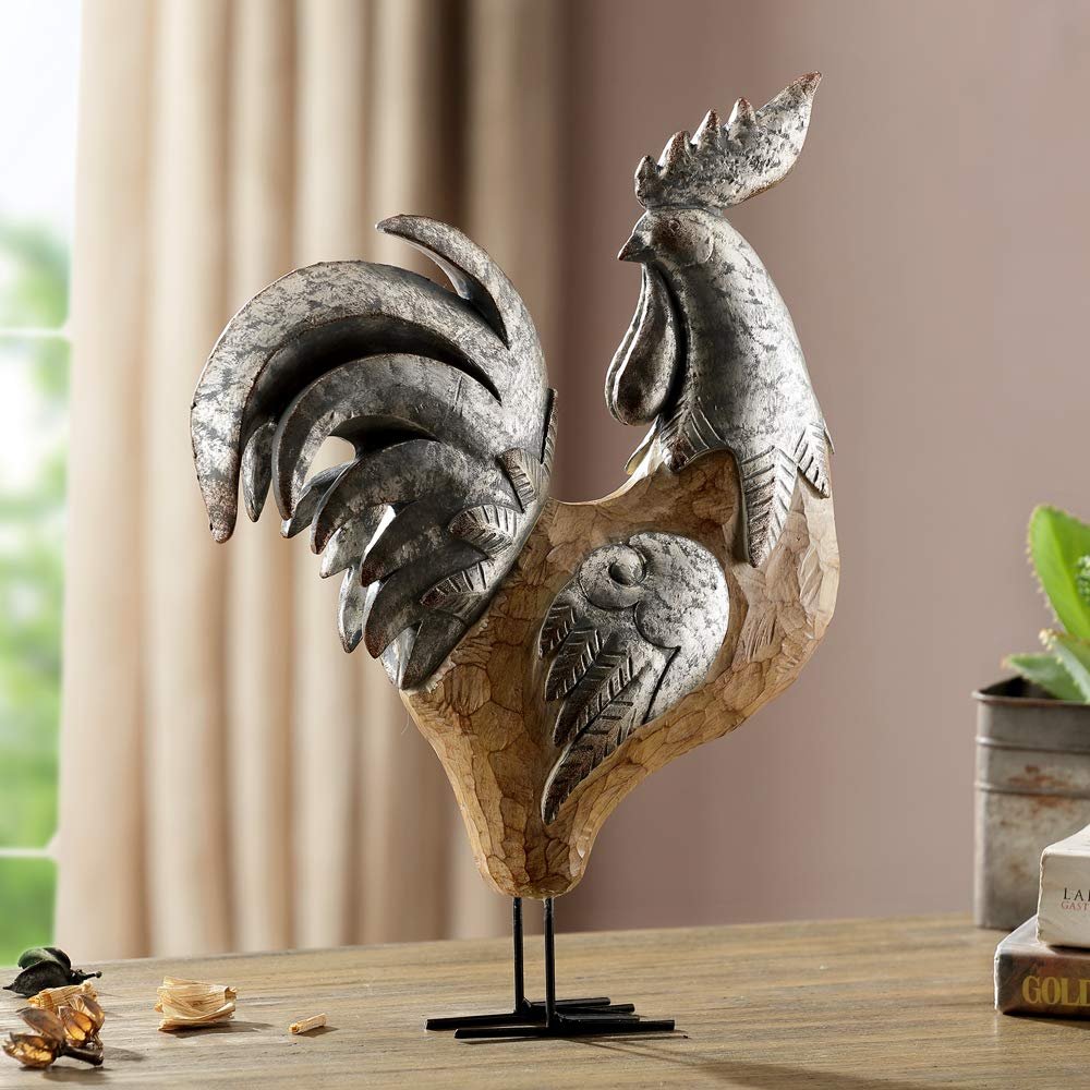 Barnyard Boss Rooster Sculpture