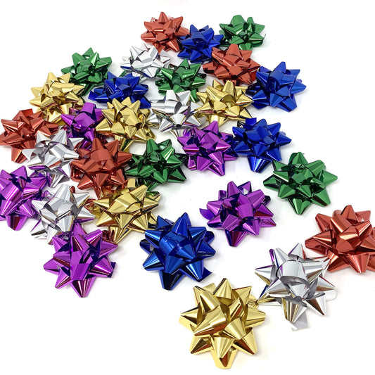 Allgala 24 or 30-PC Value Pack Gift Wrapping Bows 6-Color Assorted, Christmas or Everyday