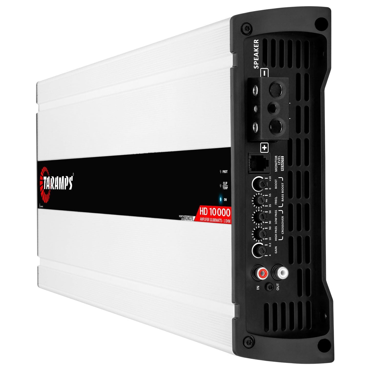 Taramps HD 10000 1 Ohm 1 Channel 10162 Watts RMS MAX, Mosfet Amplifier, Monoblock, Crossover, Bass Boost, RCA Input, Class D, Car Audio, Compatible Monitor Level Remote, Great for Subwoofers