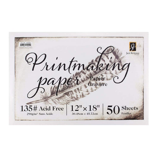 Richeson Printmaking Paper, 135# 12x18 inches, 50 Sheets (100769)