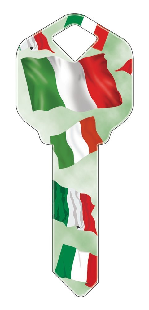 Set of 5 Uncut Blank Designer SC23 Italian Flag Replacement House Keys for SC1 Schlage Style Locks