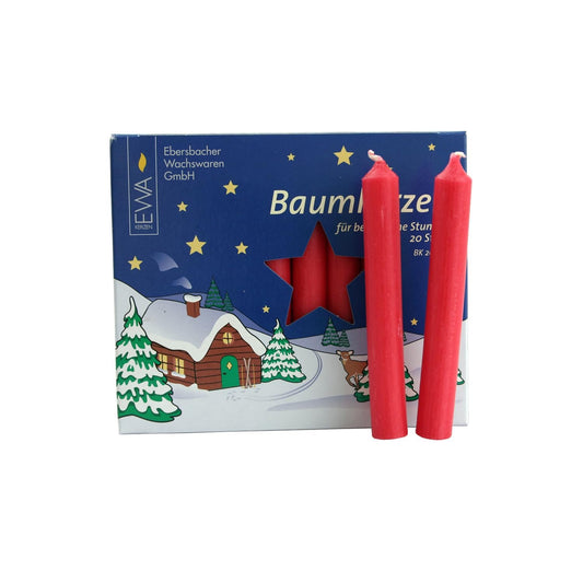 Alexander Taron 32301R German Pyramids-Extra Small RED Candles Boxes of 20, Multi
