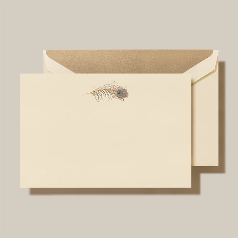 Crane & Co. Peacock Feather Card