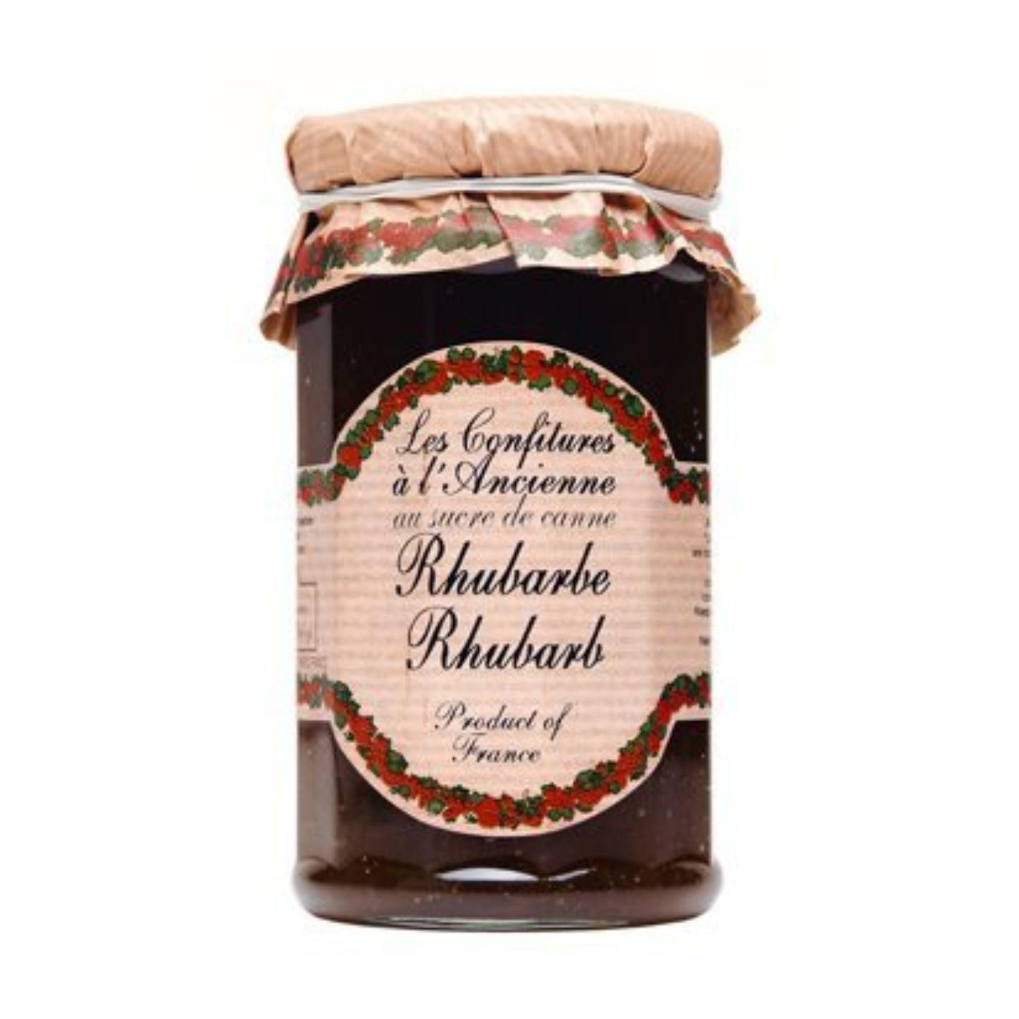 Rhubarb Jam Andresy All natural French jam pure sugar cane 9 oz jar Confitures a l'Ancienne, One