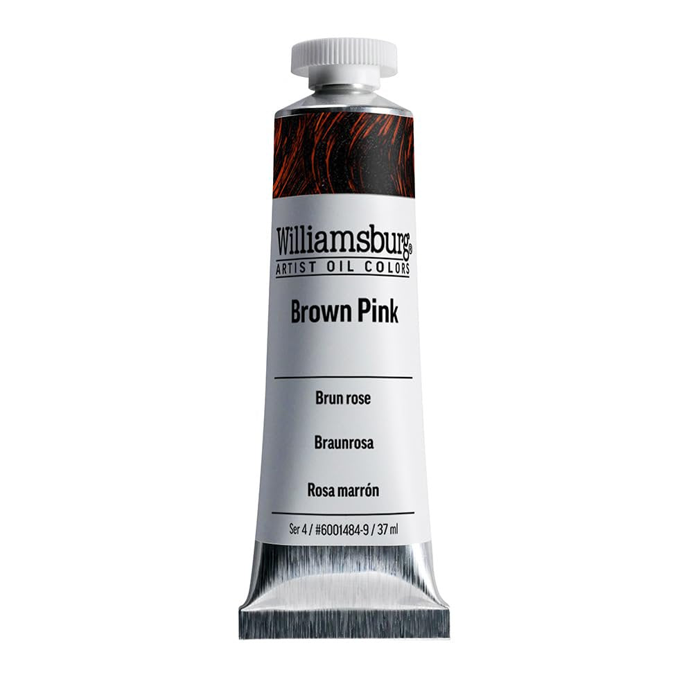 Williamsburg Artist Oil Colors by GOLDEN, Brown Pink, 37 ml tube, Professional Oil Paint, Semi-Transparent