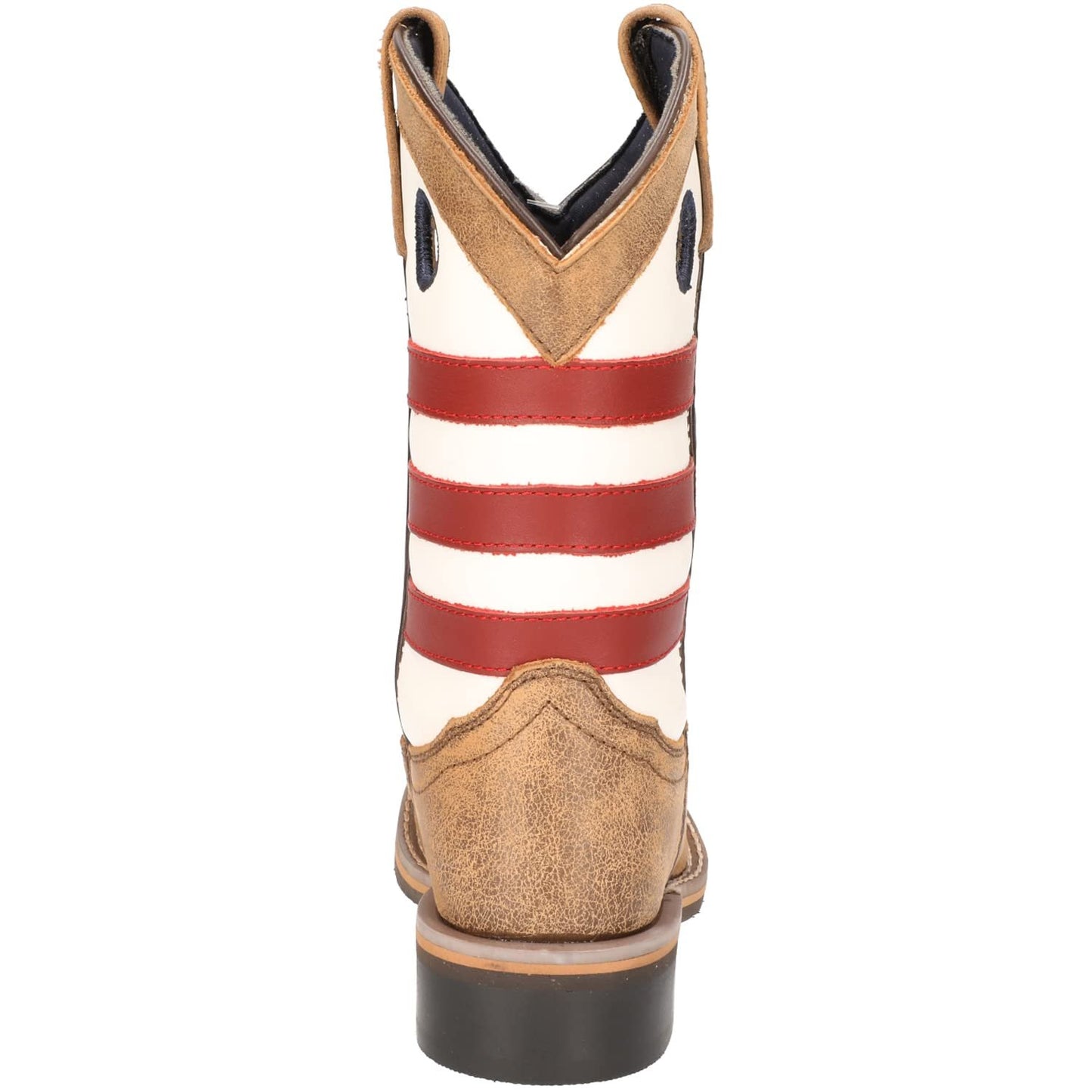 Smoky Mountain Boots Kids' Stars and Stripes Western Boot, Little Kid, Vintage Brown, Medium, Size 10 US