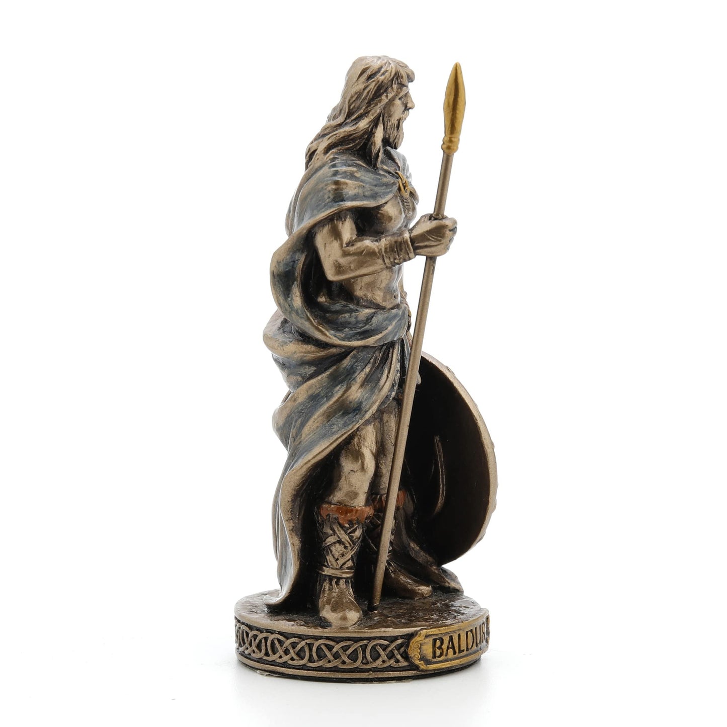 Veronese Design 3 3/8 Inch Baldur The Norse God of Sun Hand Painted Bronze Finish Polyresin Miniature Figurine