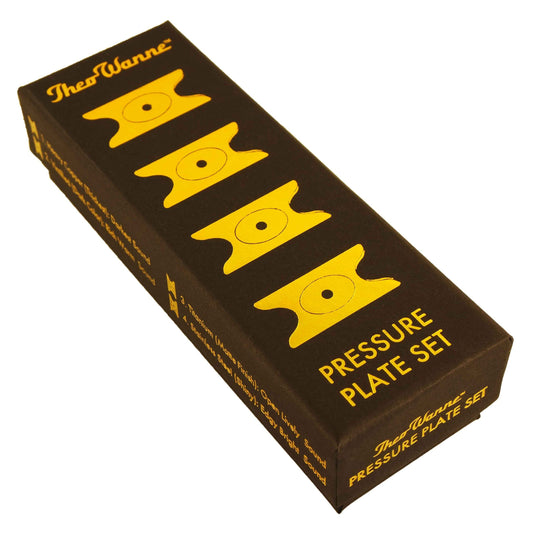 Theo Wanne Pressure 4 Plate Set for Saxophone Mouthpiece - Customize Your Sound and Response with Vintified - Titanium - Stainless Steel - Heavy Copper Pressure Plates