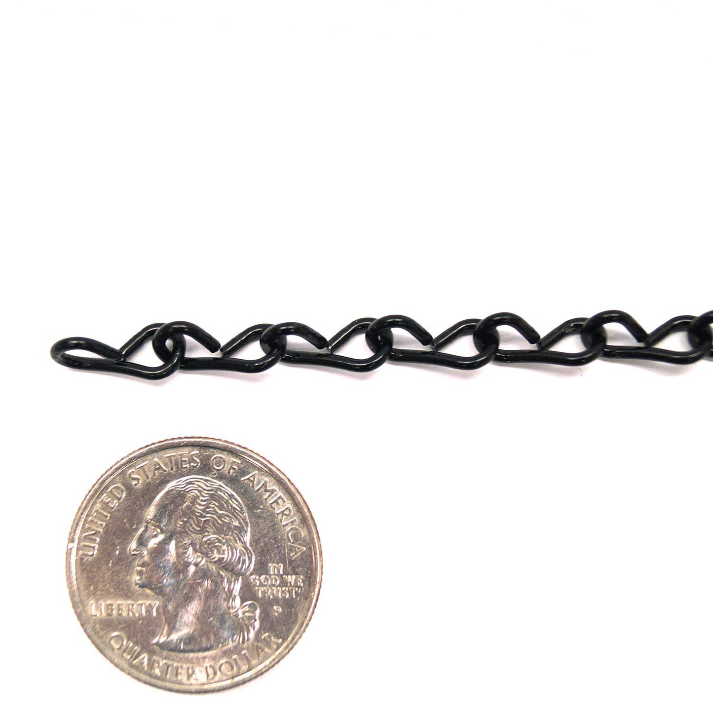 18 Gauge Black Jack Chain - 50 Ft. Roll