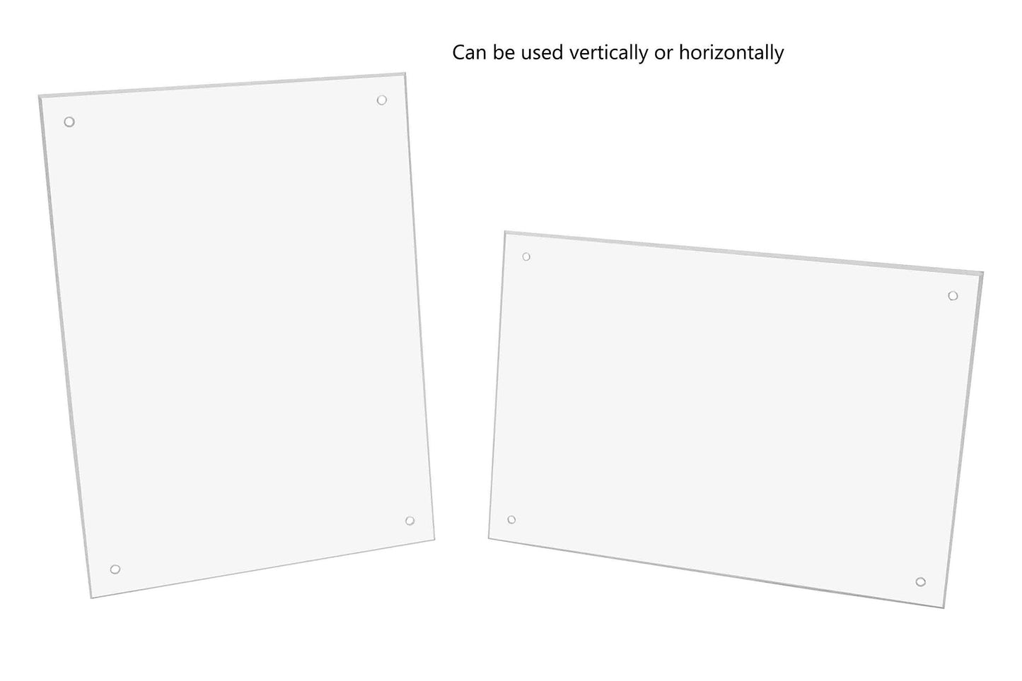 2 Pack Clear Acrylic Tile Wall Protector with Pre Drilled Holes 5" x 7" Protective Plate Business or Home Use Dirty Hand and Fingerprint Shield by Marketing Holders