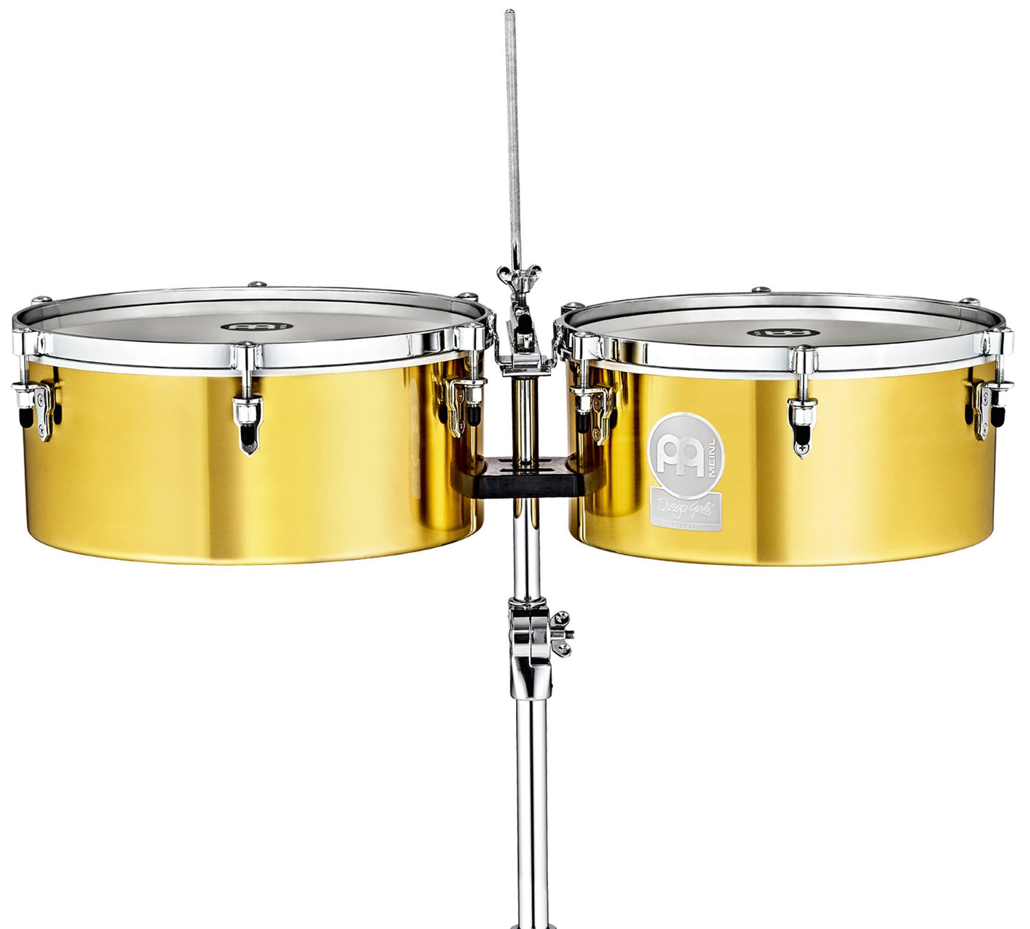 Meinl Percussion Diego Gale Solid Brass 14" & 15" Signature Artist Timbales, 0 (DG1415)