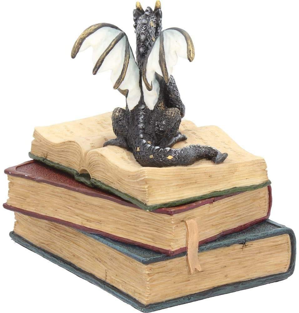 Unicorn Studio WU77103AA Miniature Scholars Dragons Books Trinket Box