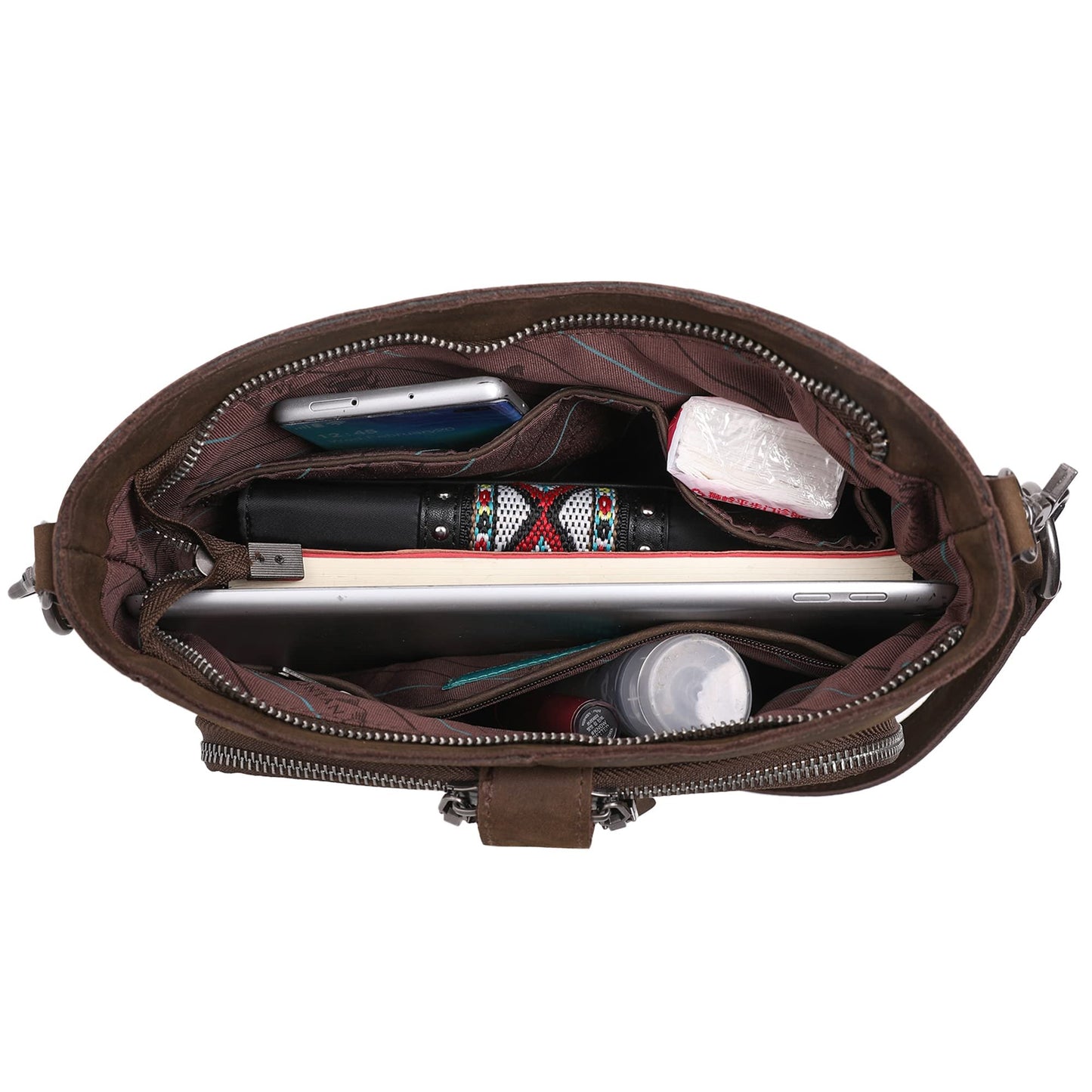 Montana West Hobo Purse Western Satchel Shoulder Bags for Women Genuine Leather Crossbody Handbags MWL-001CF-2