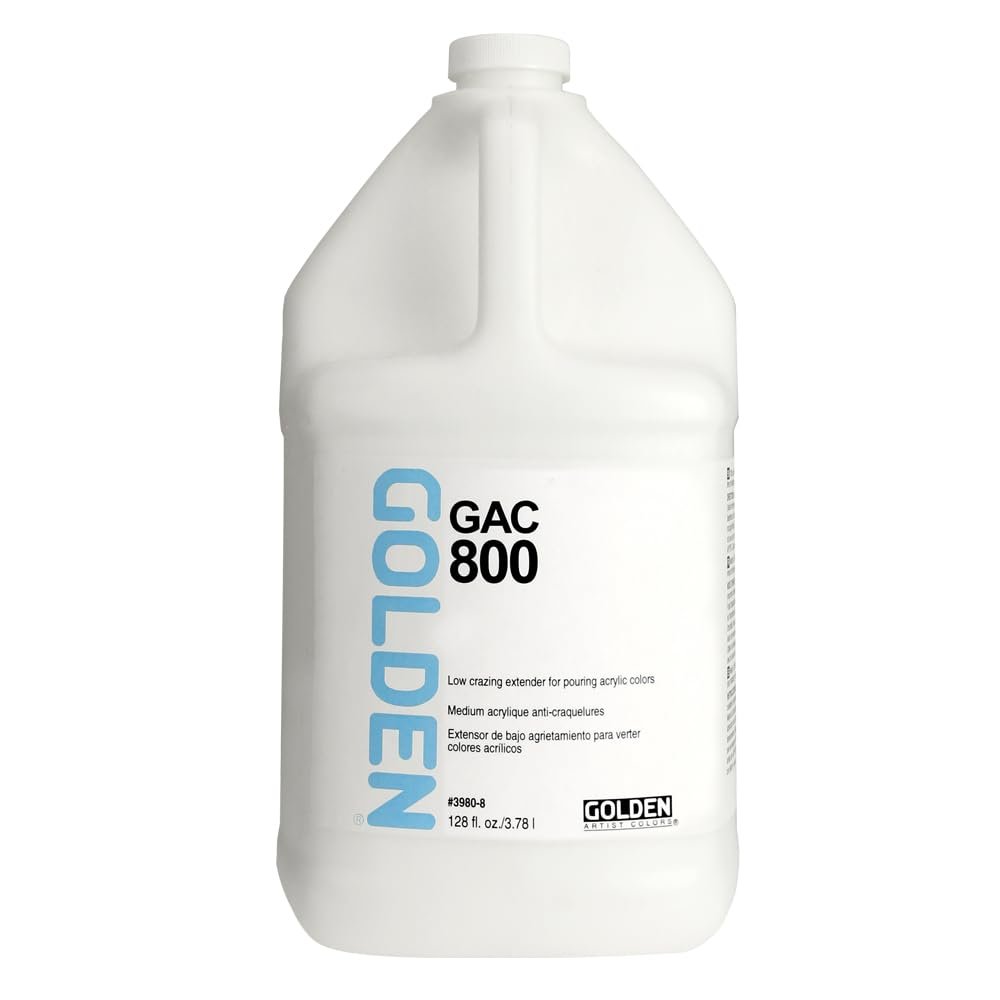 GAC 800 by GOLDEN, 128 fl. oz. Jug, Professional Acrylic Medium, Transparent