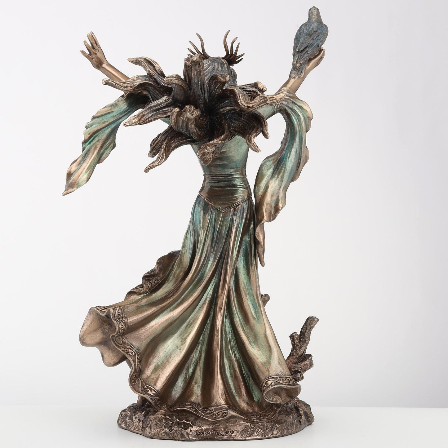 Veronese Design 9 7/8 Inch Morgan Le Fay Cold Cast Resin Bronze Finish Sculpture