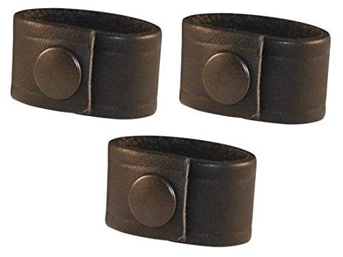 Boston Leather Firefighter Leather Radio Cord Keeper 3 Pack