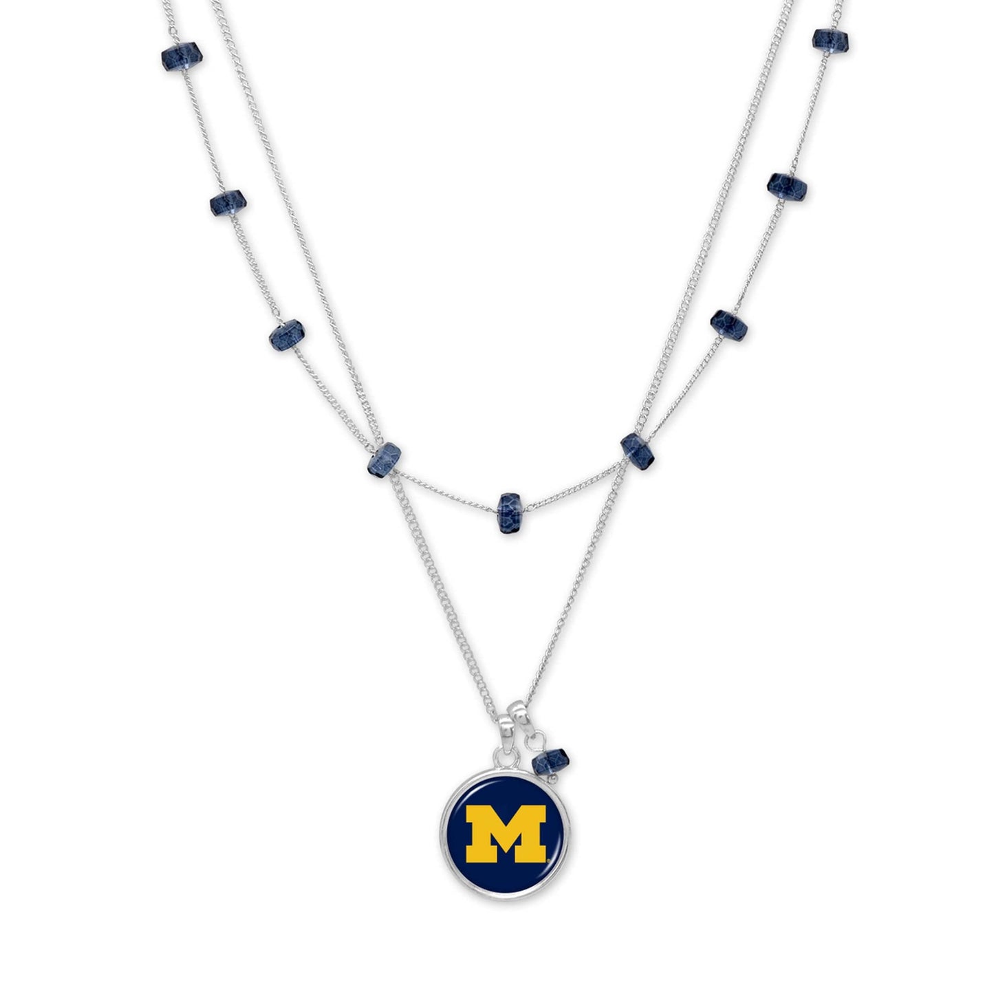 From the Heart Michigan Wolverines Ivy Necklace Silver Chain Jewelry Gift UM