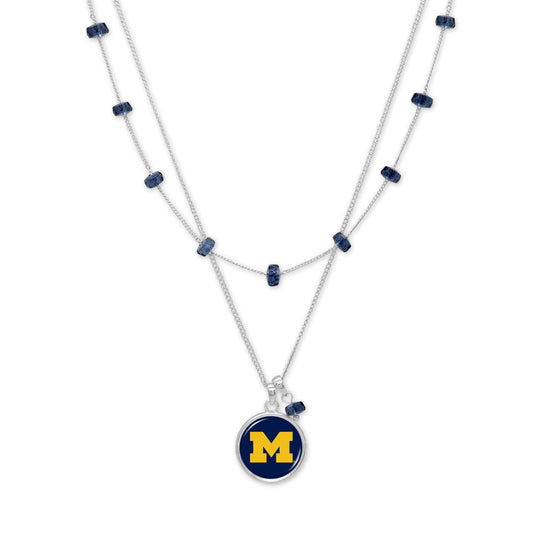 From the Heart Michigan Wolverines Ivy Necklace Silver Chain Jewelry Gift UM