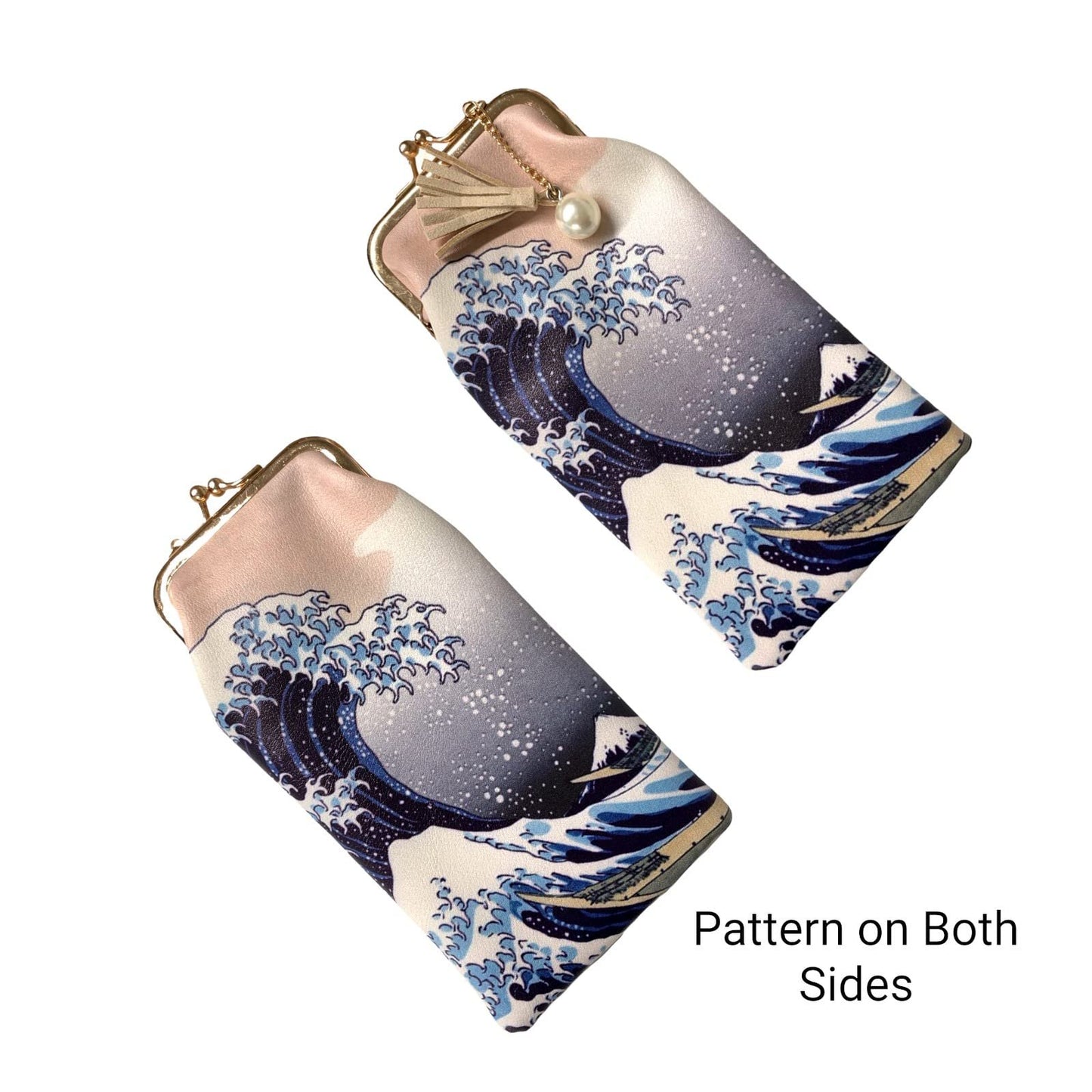 Value Arts The Great Wave Eyeglass Case Pouch, 7 Inches Long