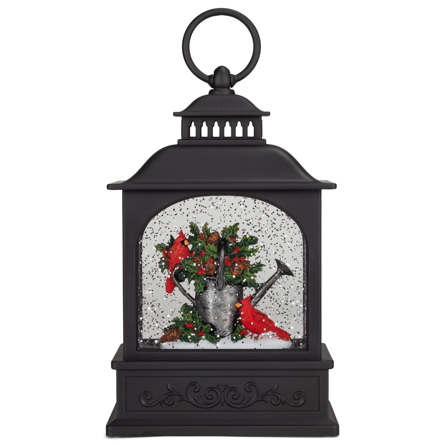 RAZ Imports 2022 Holiday Water Lanterns 9.75" Cardinals On Watering Can Lighted Water Lantern