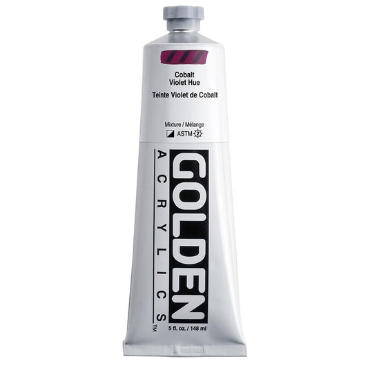 Heavy Body Acrylics by GOLDEN, Cobalt Violet Hue, 5 fl. oz. Tube, Professional Acrylic Paint, Semi-Opaque