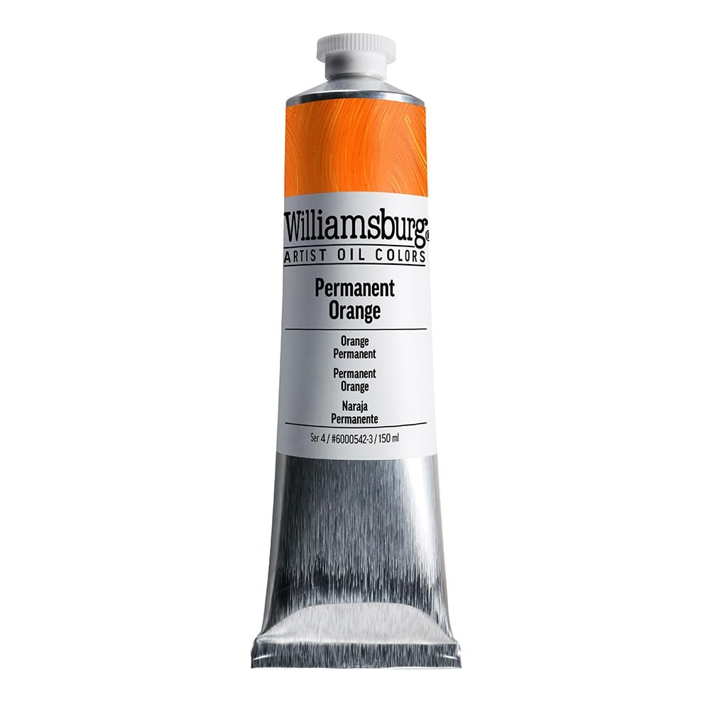 Williamsburg Artist Oil Colors by GOLDEN, Cadmium Red Vermilion, 150 ml tube, Professional Oil Paint, Opaque