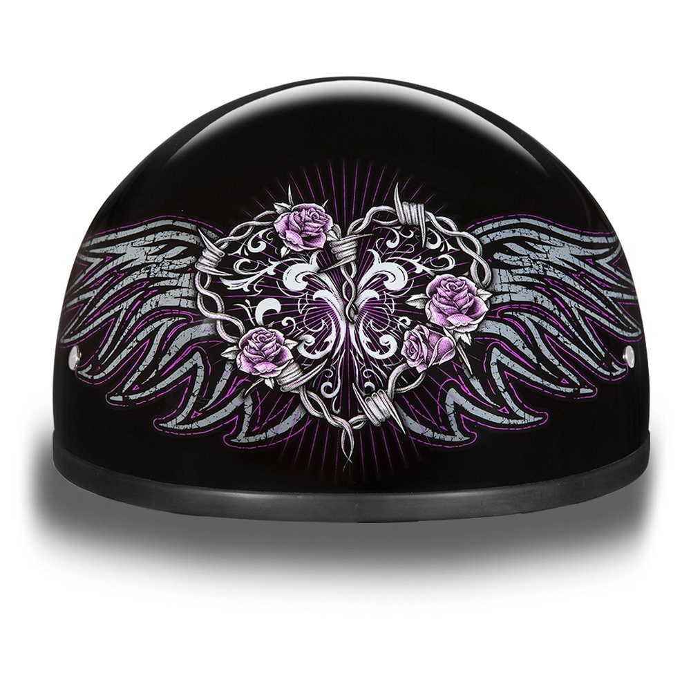 Daytona Helmets Half Skull Cap Motorcycle Helmet – DOT Approved [Graphics]…