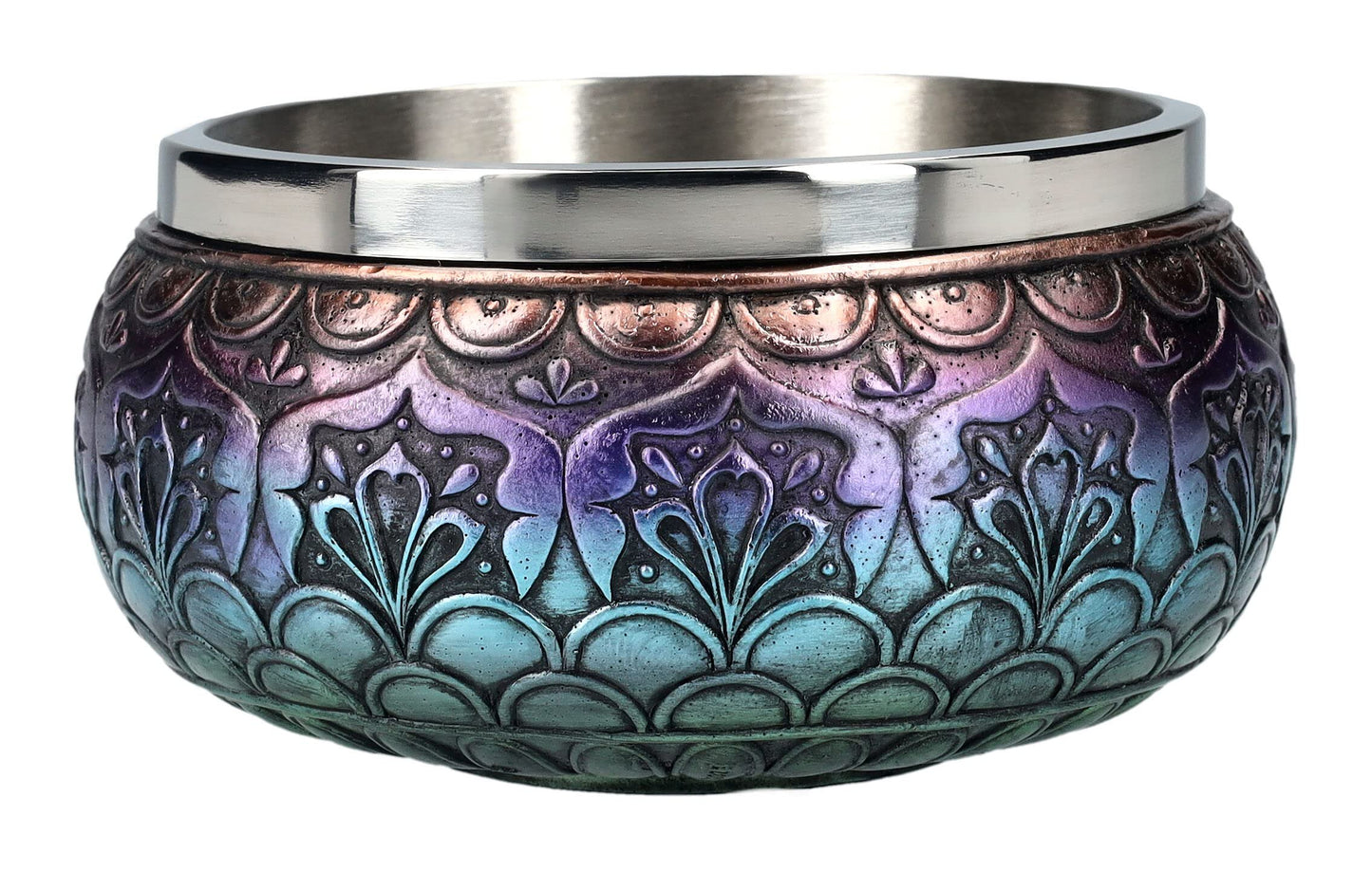 Pacific Giftware Wicca Metaphysical Positive Energy Spiritual Divinity Intricate Gradient Colors Chakra Buddhist Mandala Smudging Smudge Bowl Figurine Scrying Vessel Container Decorative Bowls