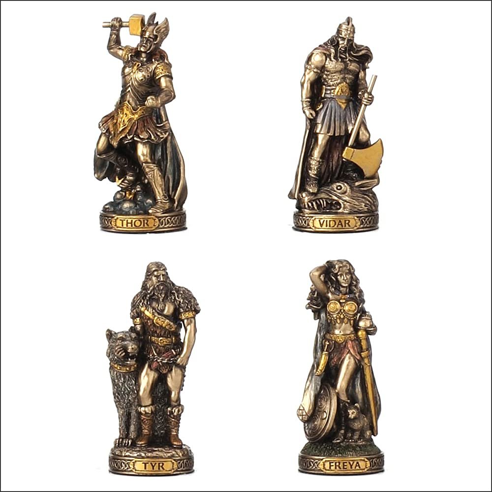 Veronese Design 3.5 Inch Nordic Gods Viking Miniature Polyresin Hand Painted Sculpture Figurine
