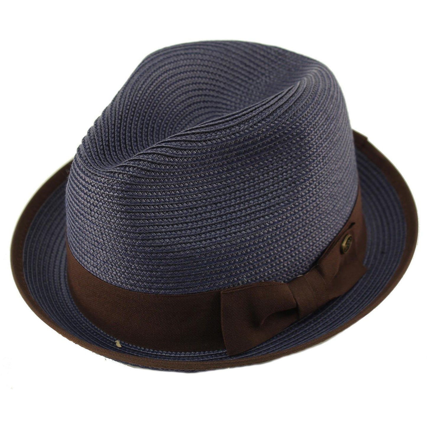 Epoch Men's Classy Travel Crushable 2tone Derby Fedora Upturn Curl Brim Hat