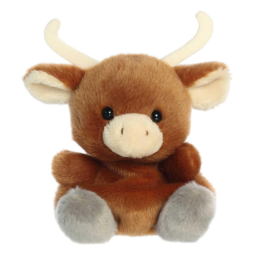 Aurora® Adorable Palm Pals™ Landon Longhorn™ Stuffed Animal - Pocket-Sized Play - Collectable Fun - Brown 5 Inches