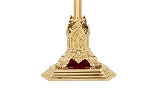 Christian Brands Sudbury Brass Paschal Series Altar Candlestick Holder, 44 Inch
